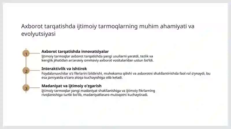 Ijtimoiytarmoqlarvaularningaxborottarqatishdagiroli 4