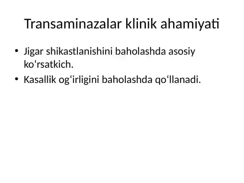 Transaminazalar, Katepsinlar va Neyromediatorlar 4