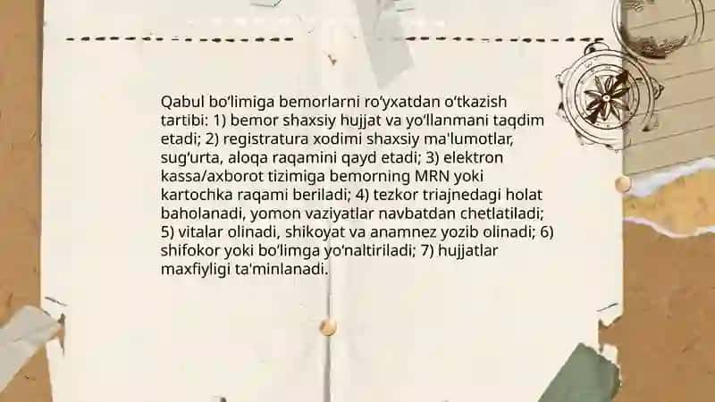 Shifoxona qabul bo'limi 4