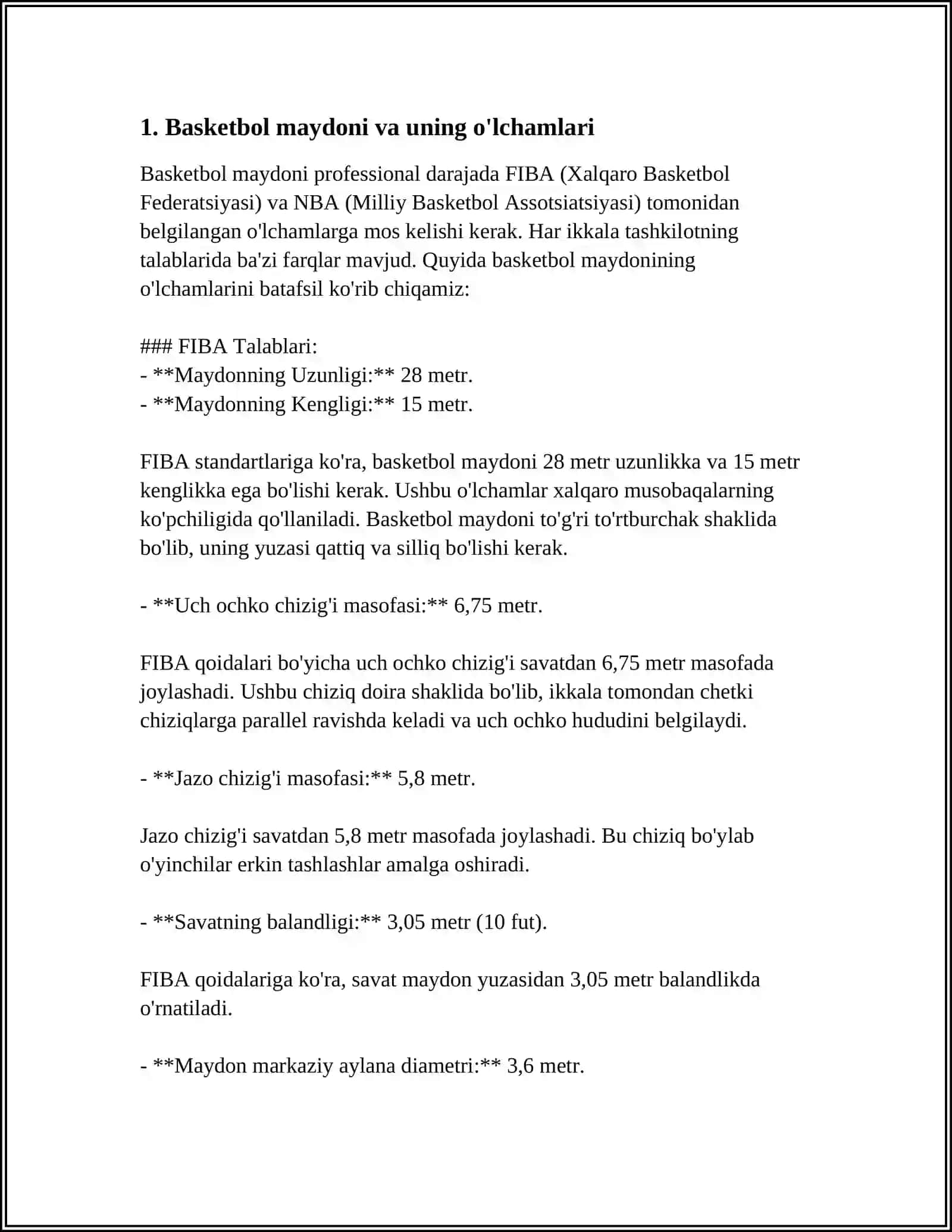 BASKETBOL OʻYIN QOIDALARI 4