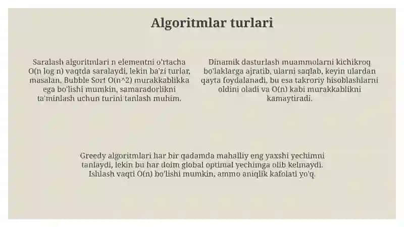 Algoritmlar turlari 4