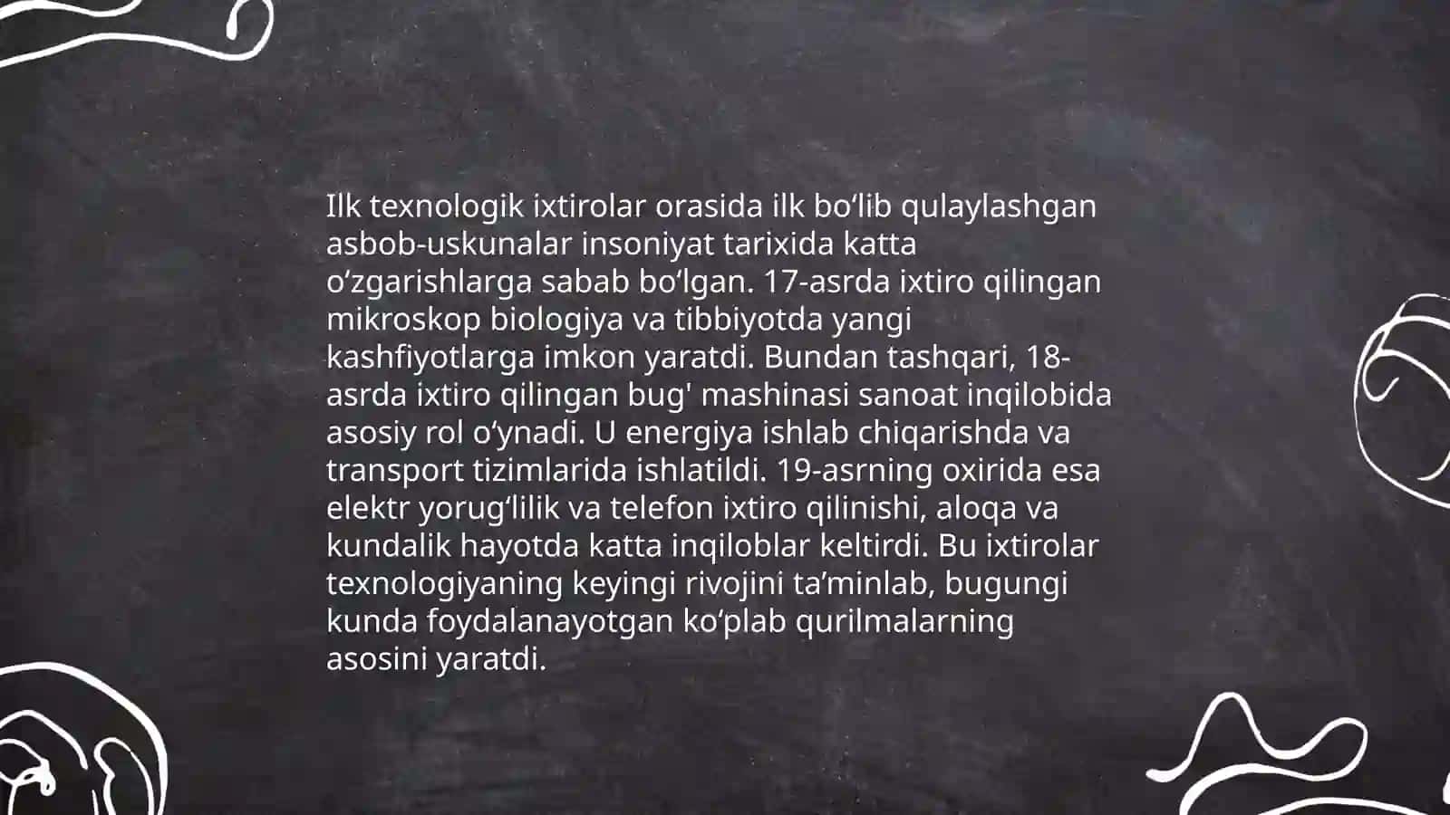 Texnologya fanining tarixi 4