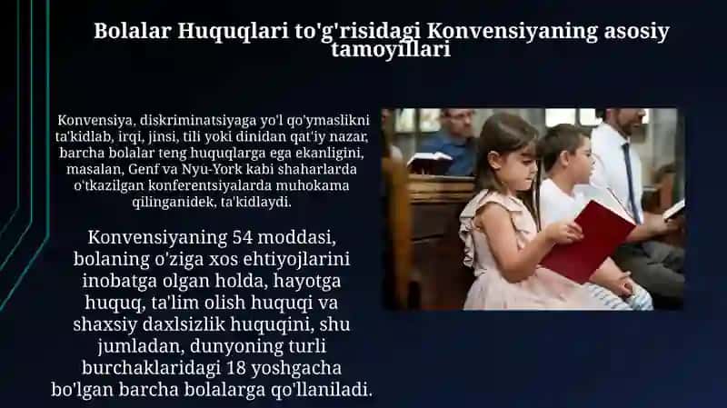 BMTning "Bola huquqlari to'g'risidagi konvensiyasi" 4