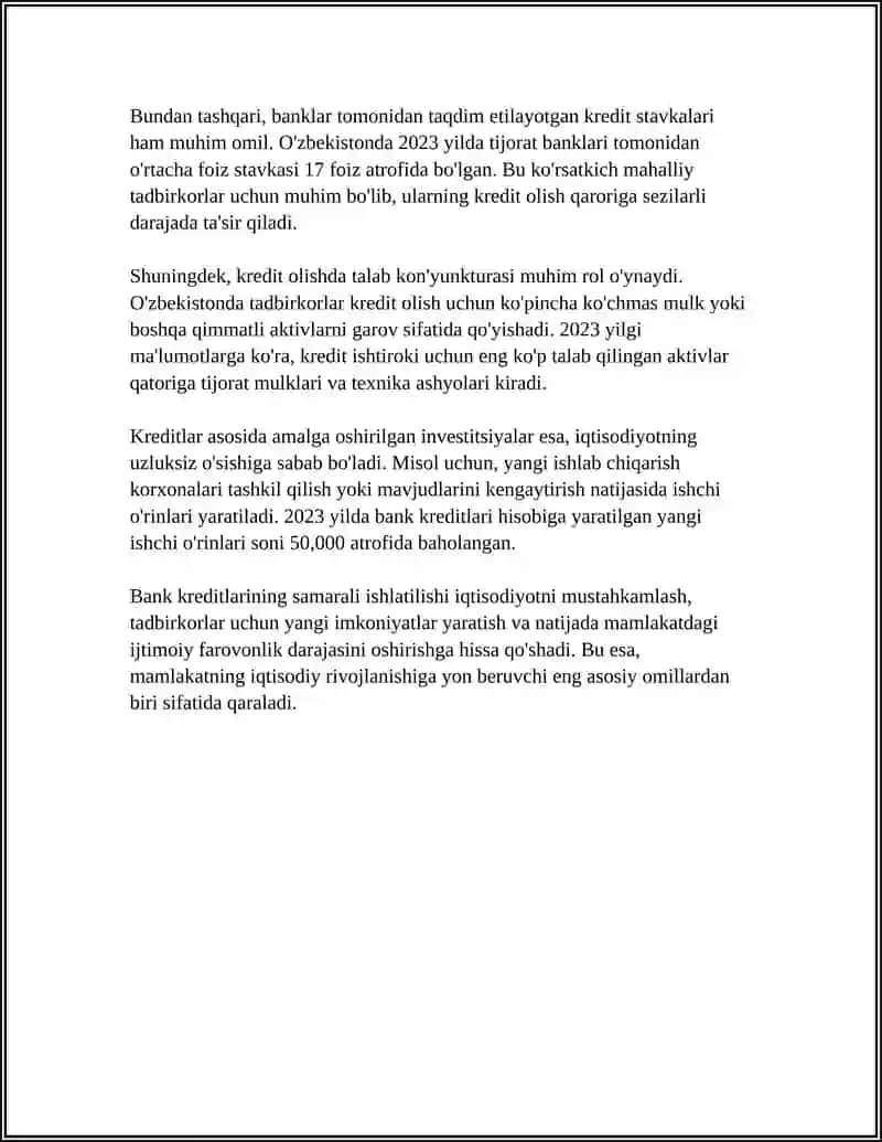 BIZNESNI BANK,SOLIQ BILAN ALOQALARI 4