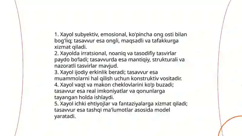 Xayol xaqida tushuncha. Bobojonova Mashhura 4