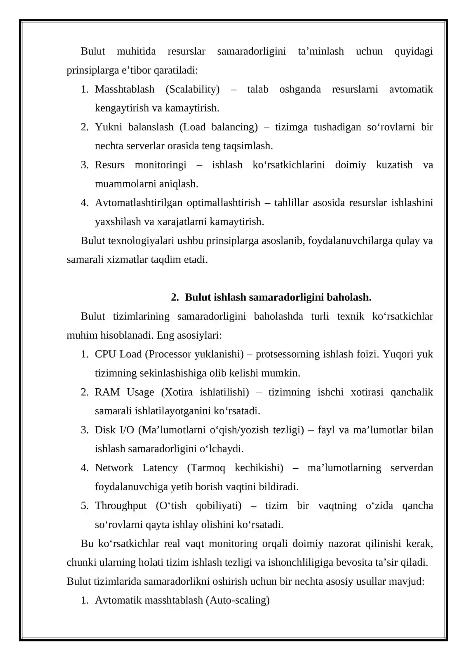 Bulut ishlash samaradorligi va monitoring 4