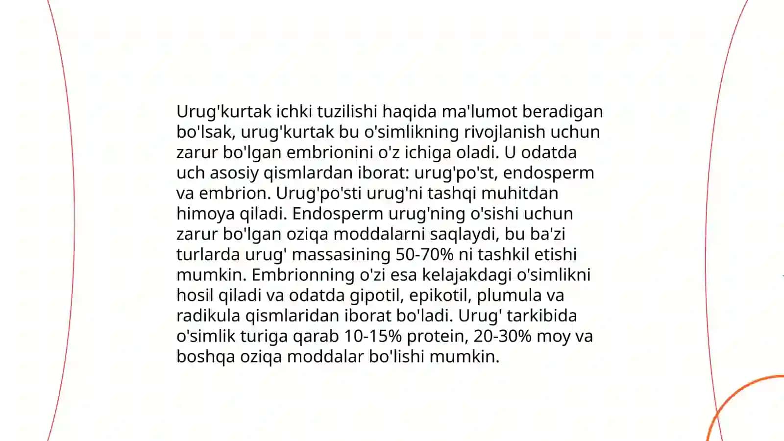 Urug’kurtakning tuzilishi 4