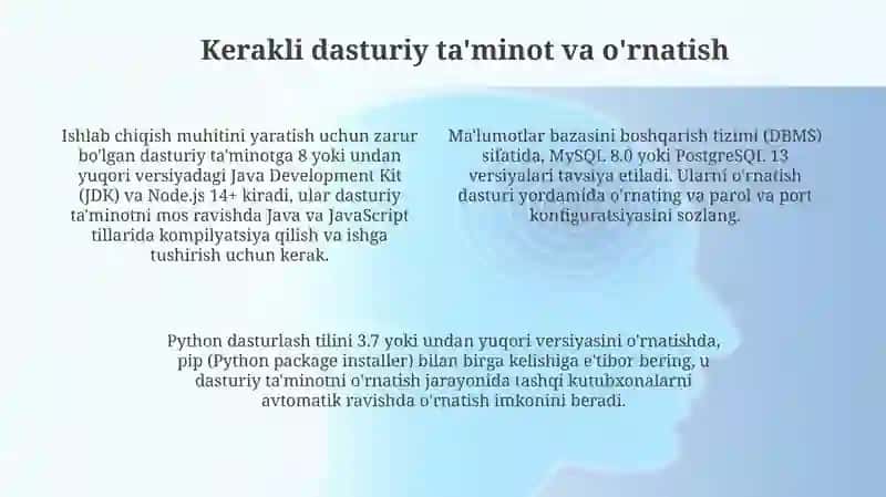 Muhitni tayyorlash va rivojlantirish 4