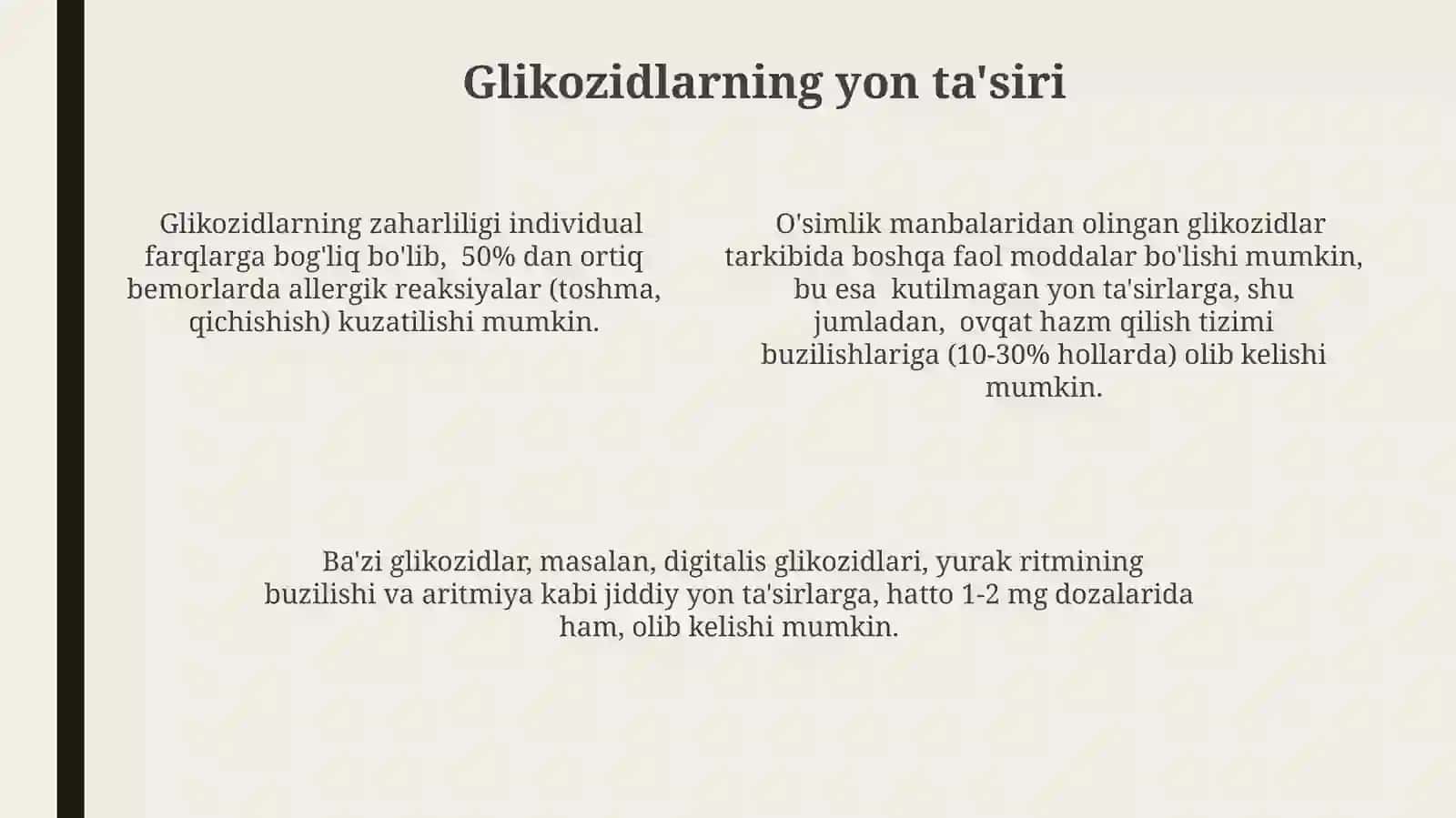 Glyukozidlar: turlari, olinishi va tibbiy ahamiyati 4