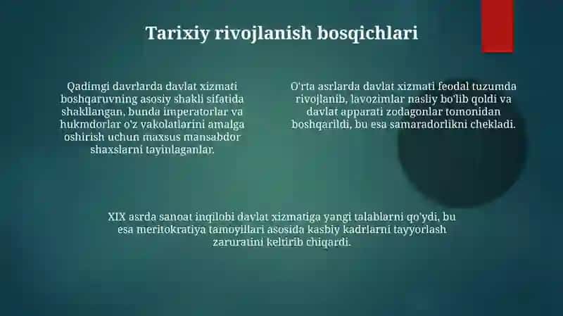 Davlat boshqaruvida davlat xizmati 4