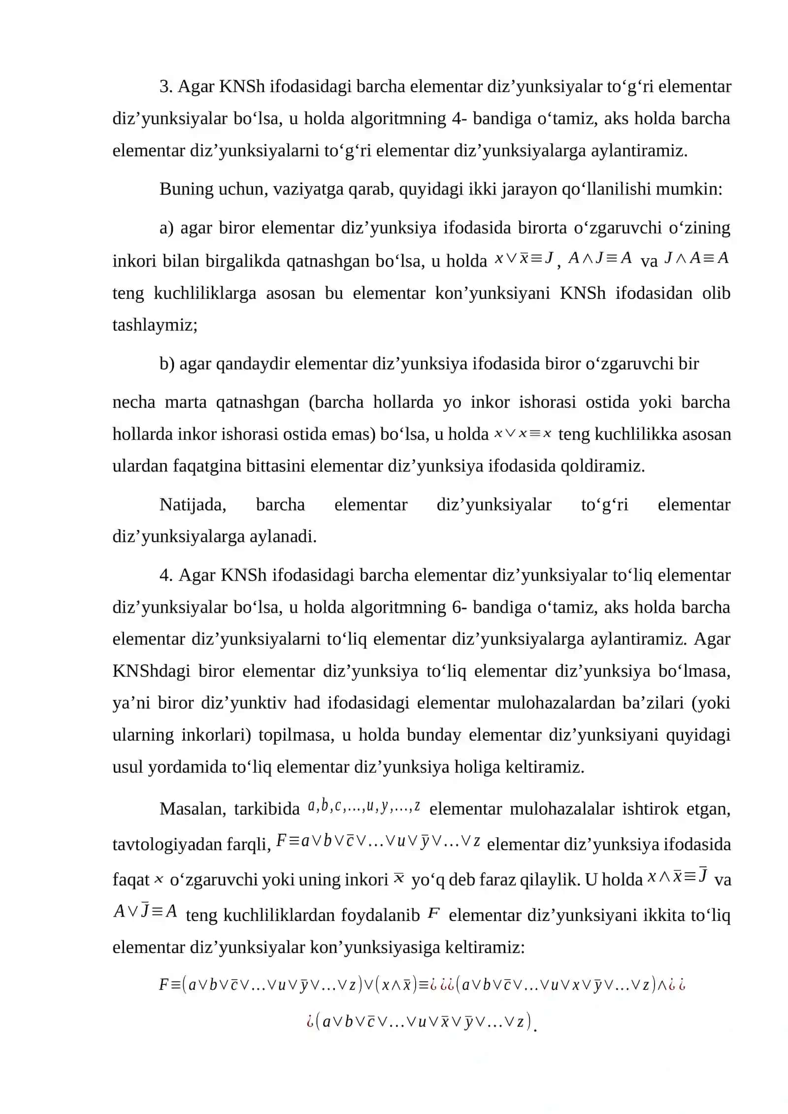 Formulalarning mukammal normal shakllari 4