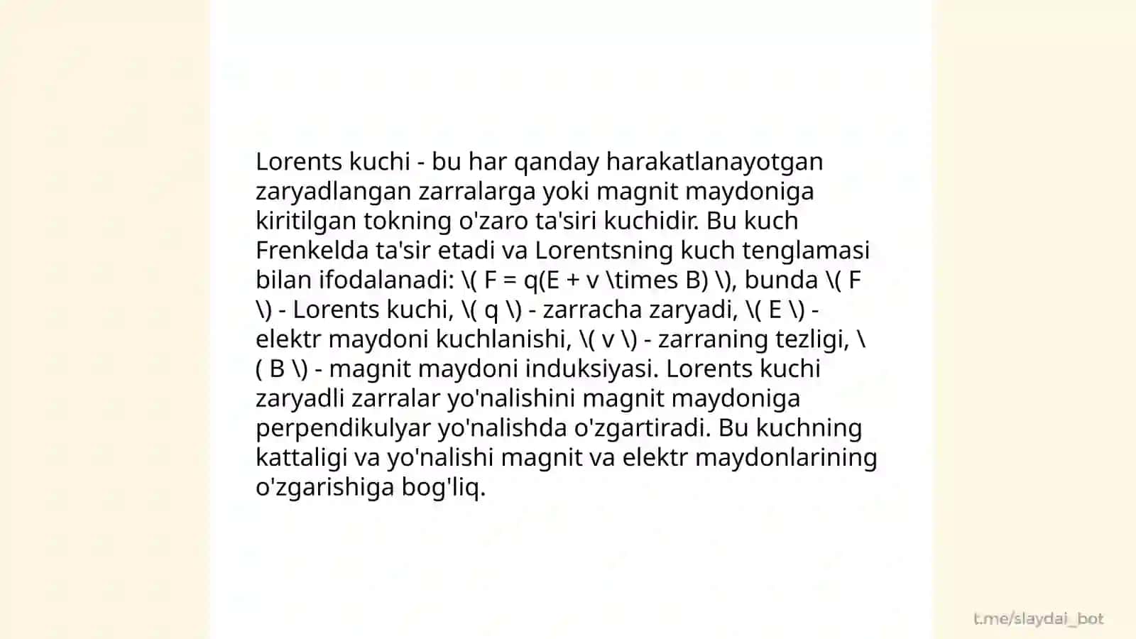 Magnit maydonida zaryadning harakati 4