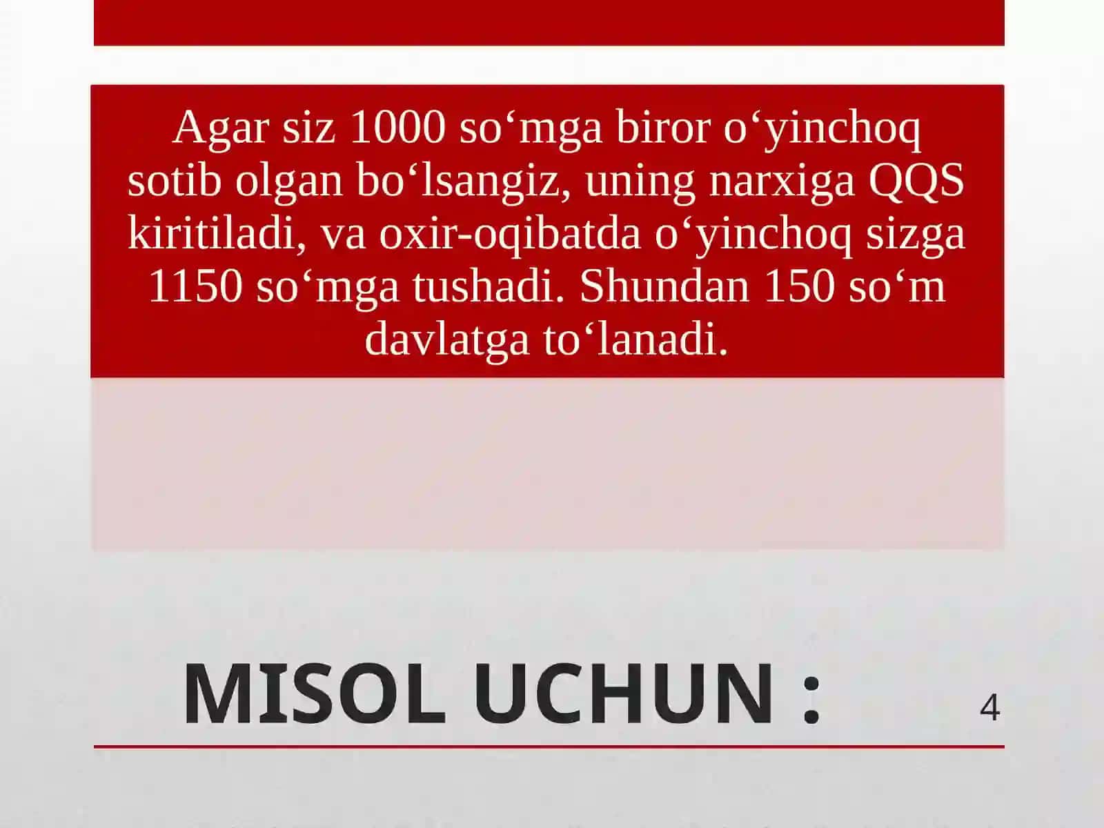 QQS (Qo'shimcha Qiymat Solig') 4