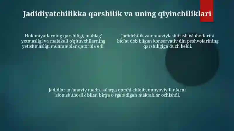 Jadid Ta'lim Islohotlari va Muassasalari 4
