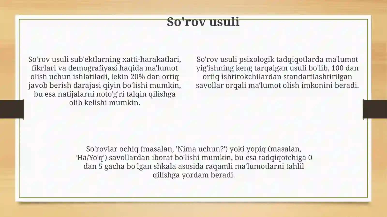 Psixologiya fanining tadqiqot usullari 4