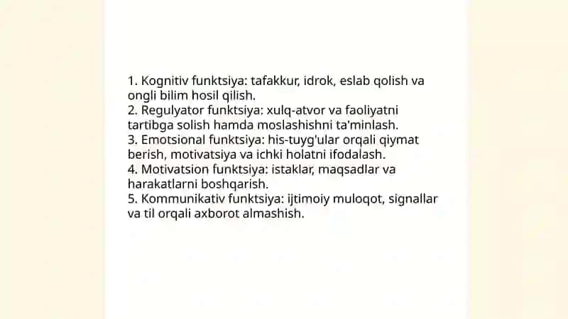 Psixika xaqida umumiy tushuncha 4