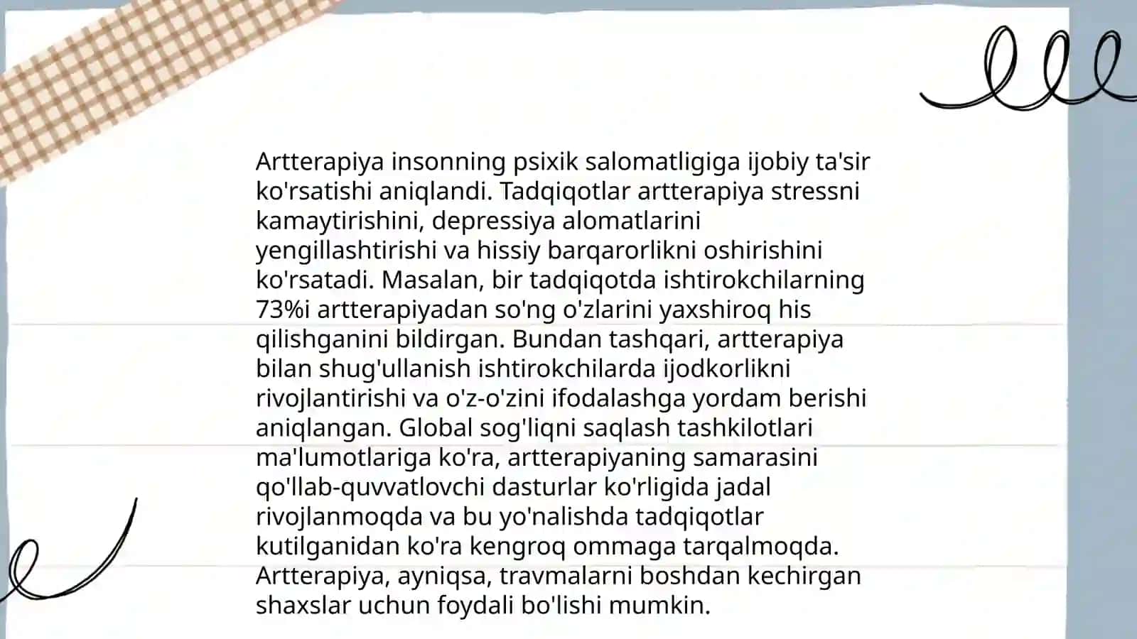 Treningda artterapiyani qoʻllash 4