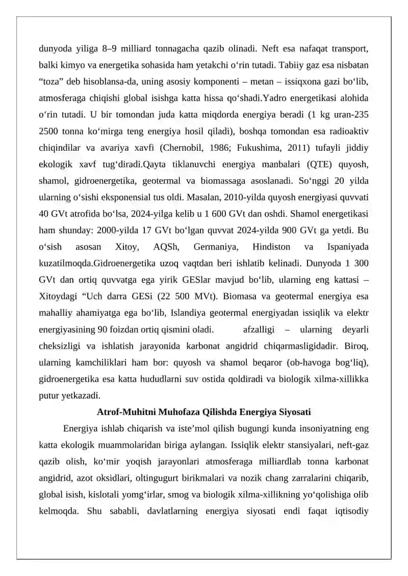 Energetika va atrof-muhit 4
