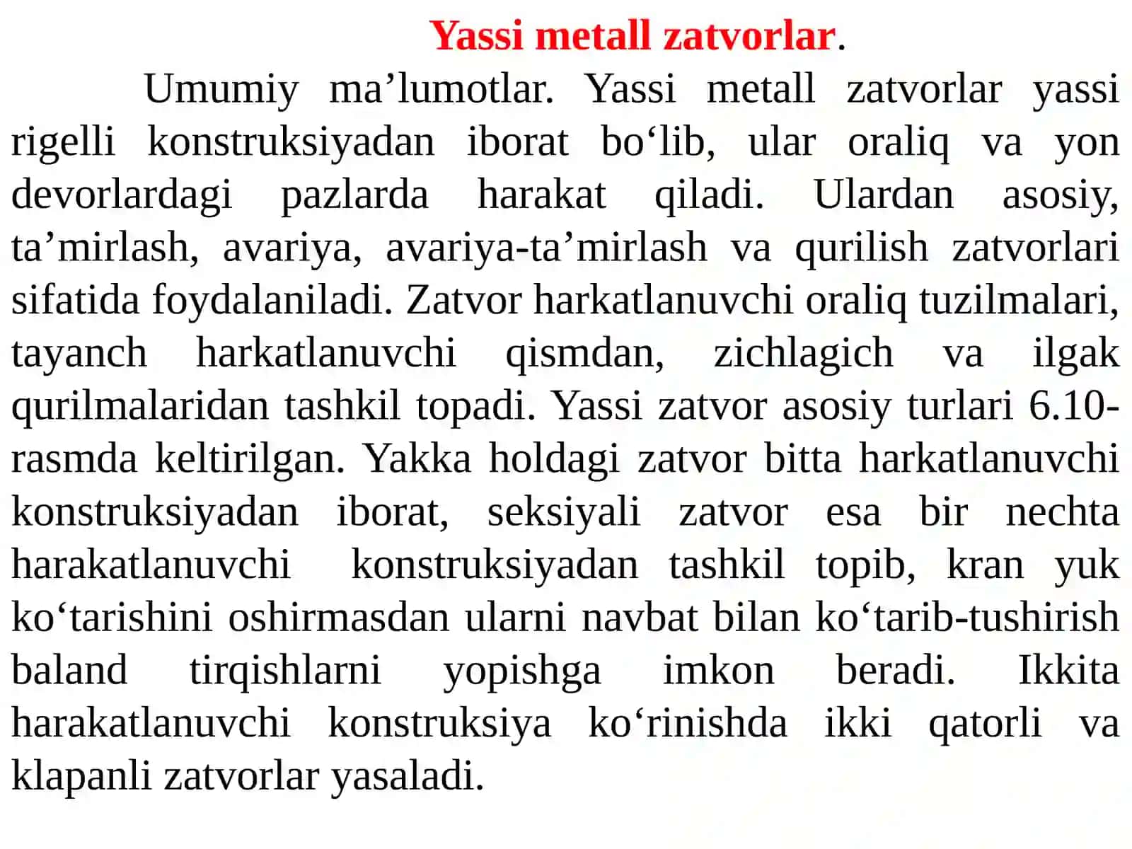 Yassizatvorni konstruksiyasi 4