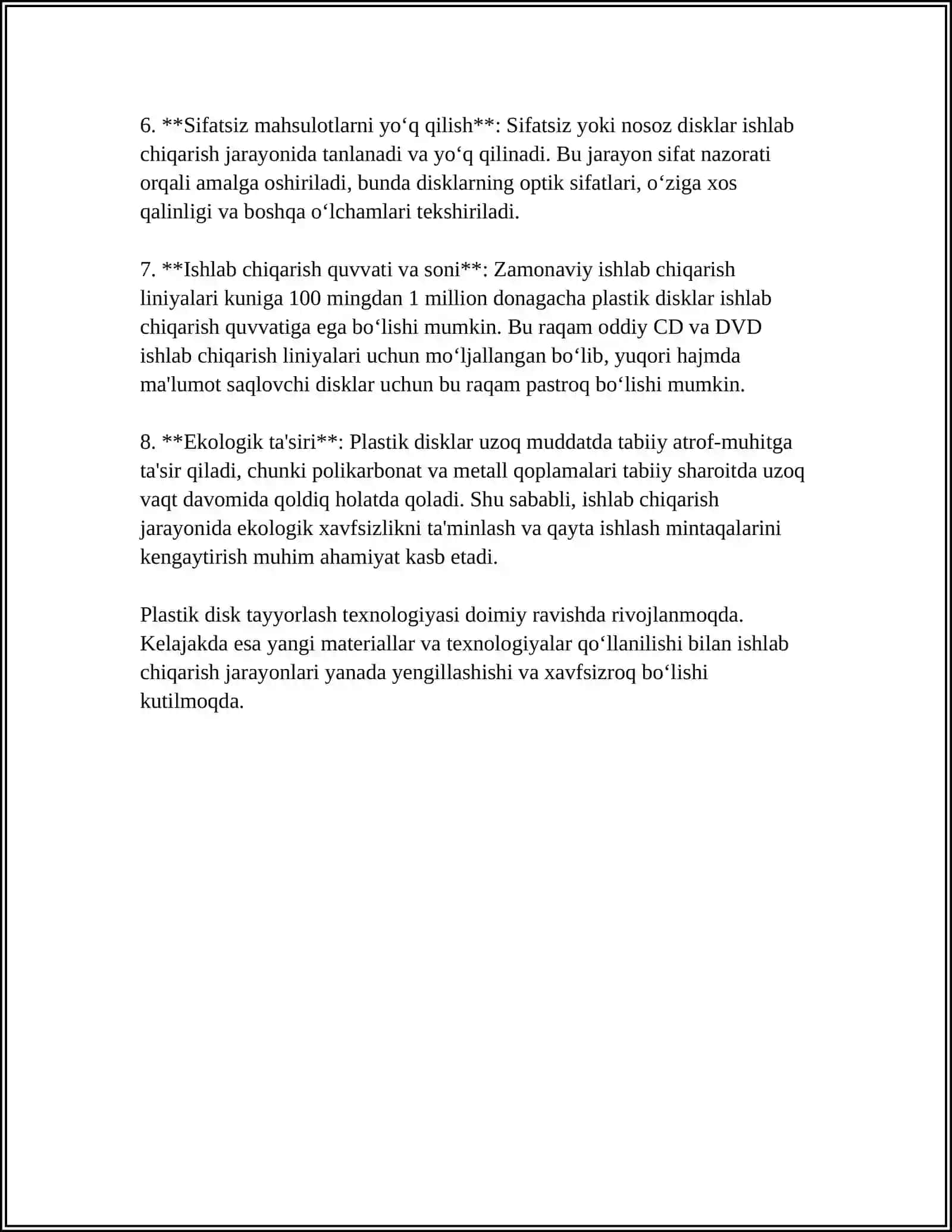DISK TIPIDAGI DETALLARNI TAYYORLASH 4