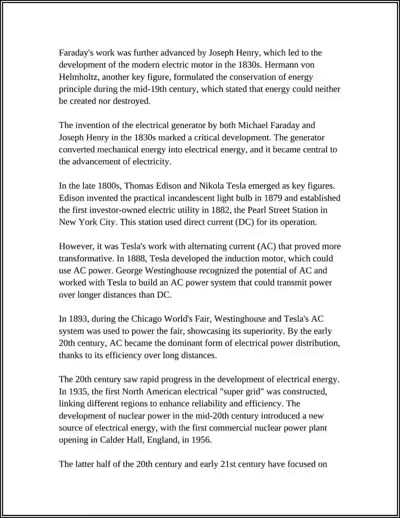 History and Development of Electrical Energy 4