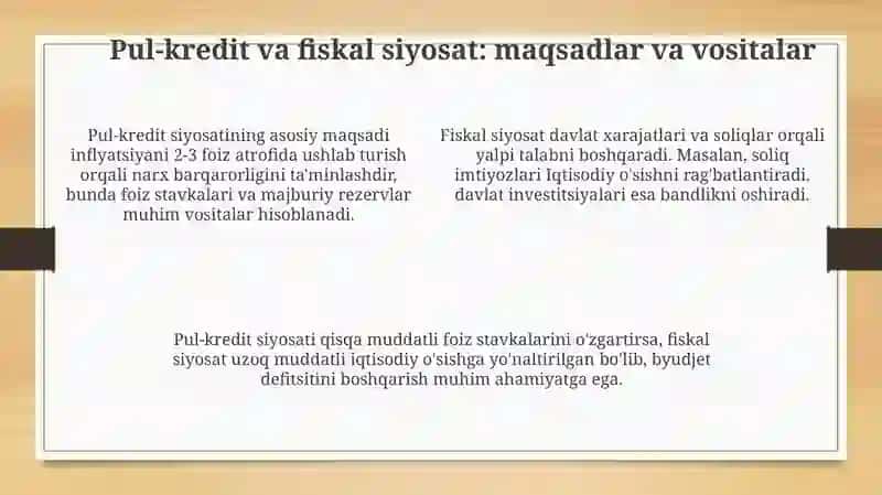 Moliya tizimi va moliyaviy siyosat 4