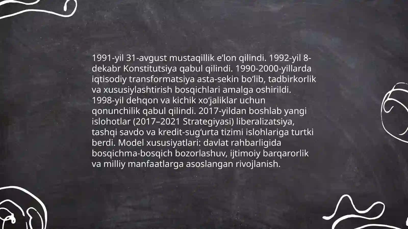 Taraqqiyotning ''O'zbek modeli'' 4