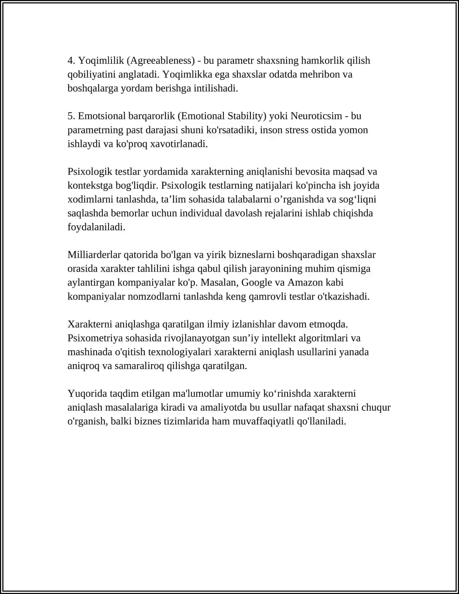 XARAKTER HAQIDA TUSHUNCHA 4