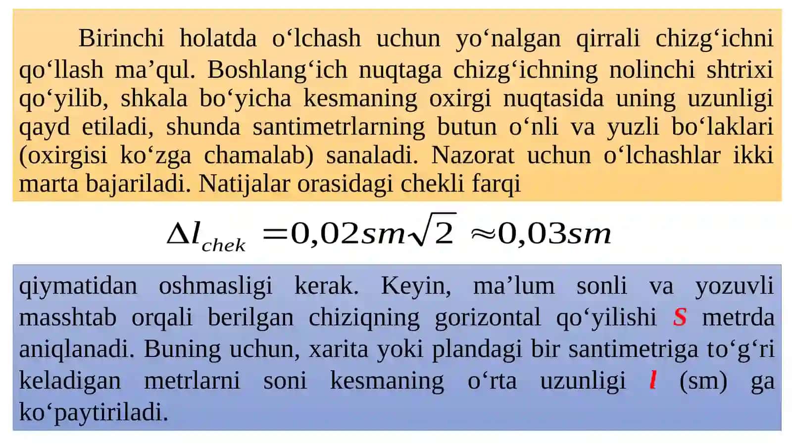 Topografik kartalar va planlarda yechiladigan masalalar 4
