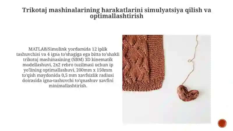 Zamonaviy trikotaj mashinalarining kinematik sxemalari 4