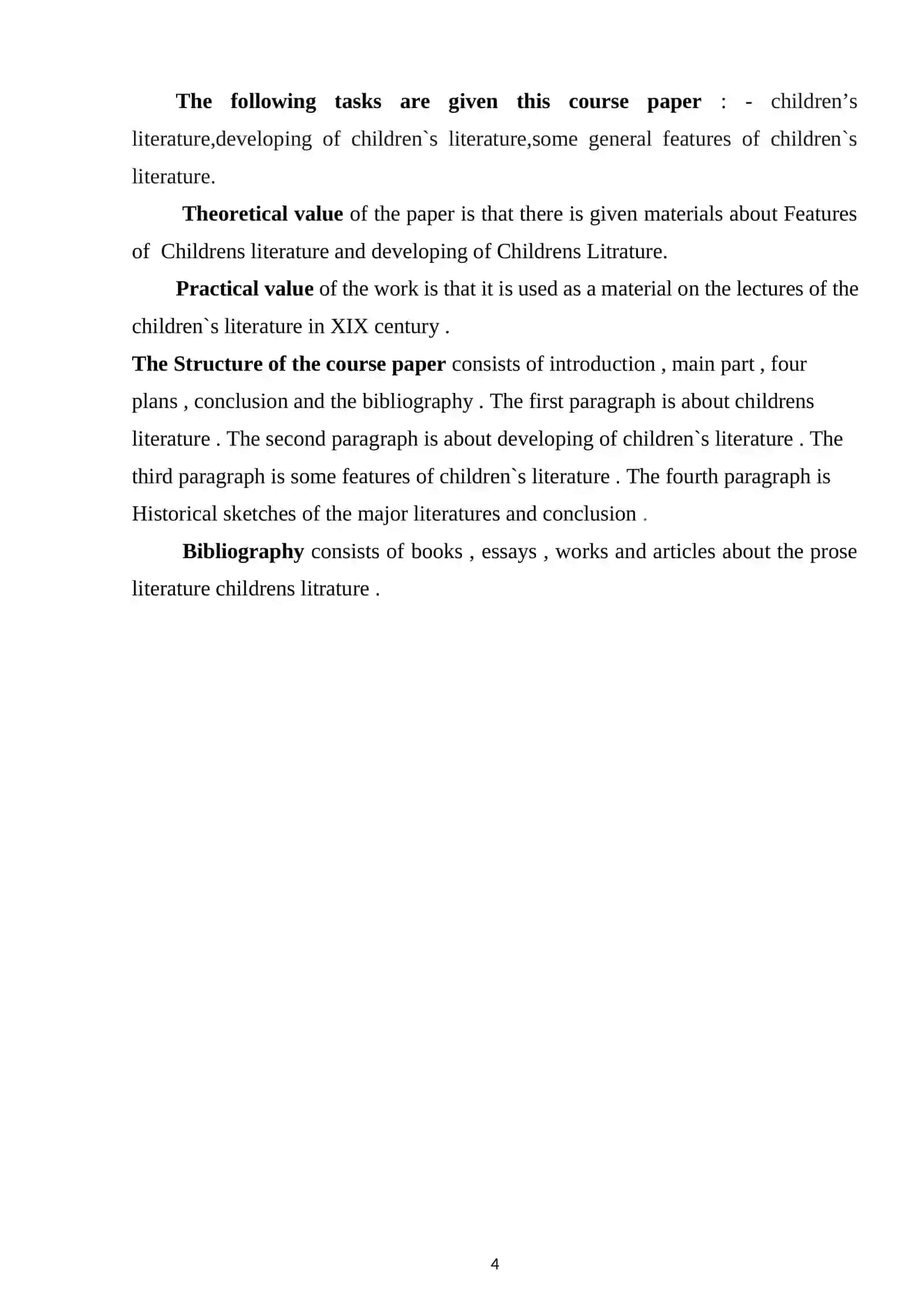 Course Paper on Main Features of Foreign Children’s Literature in the XIX Century 4