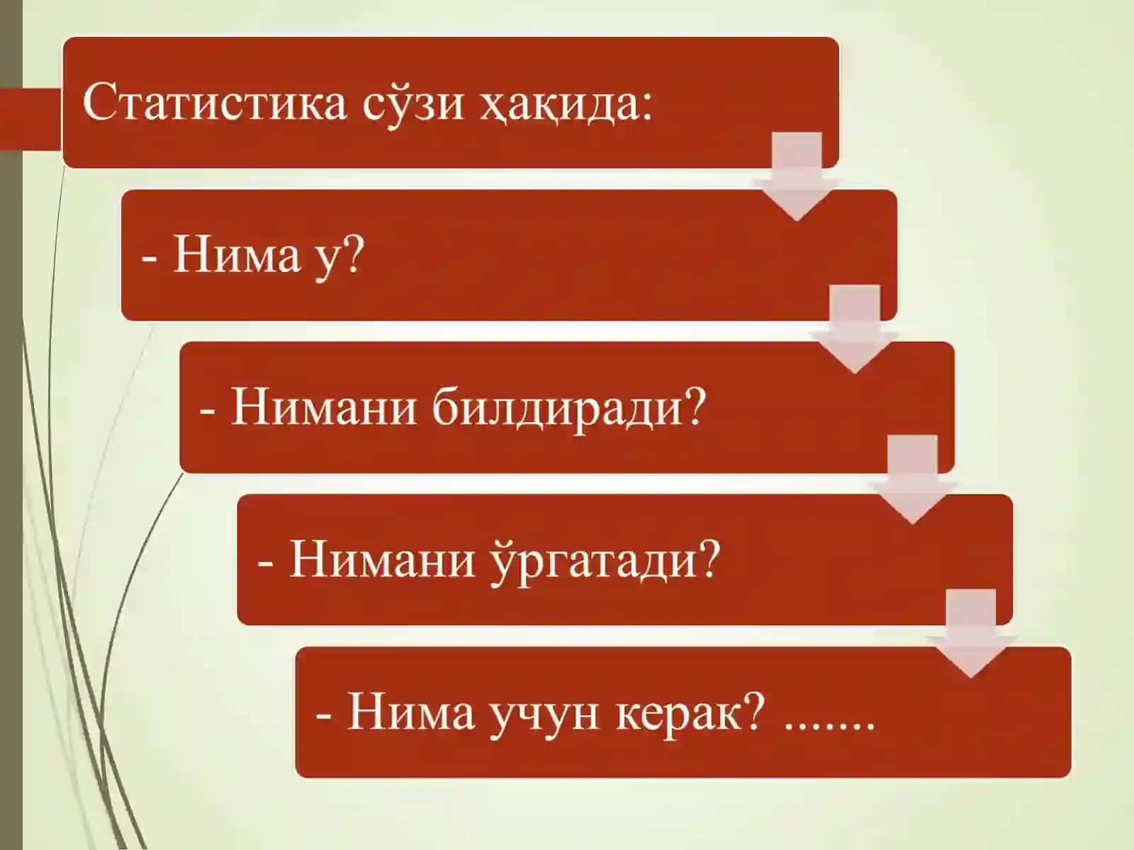 СТАТИСТИКАГА ФАНИГА КИРИШ 4