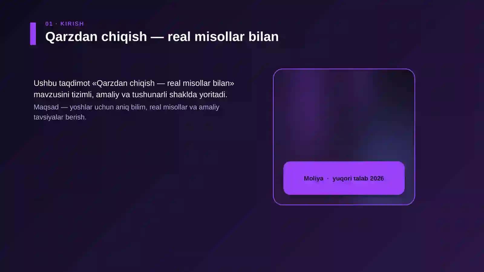 Qarzdan chiqish — real misollar bilan 4