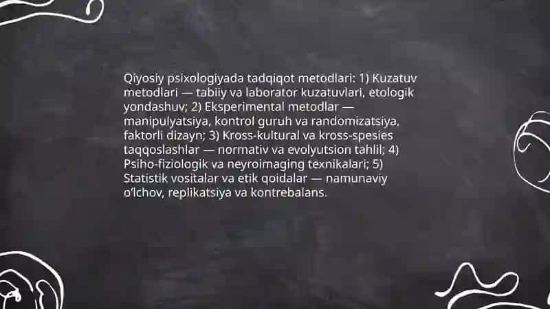 Qiyosiy psixologiya 4