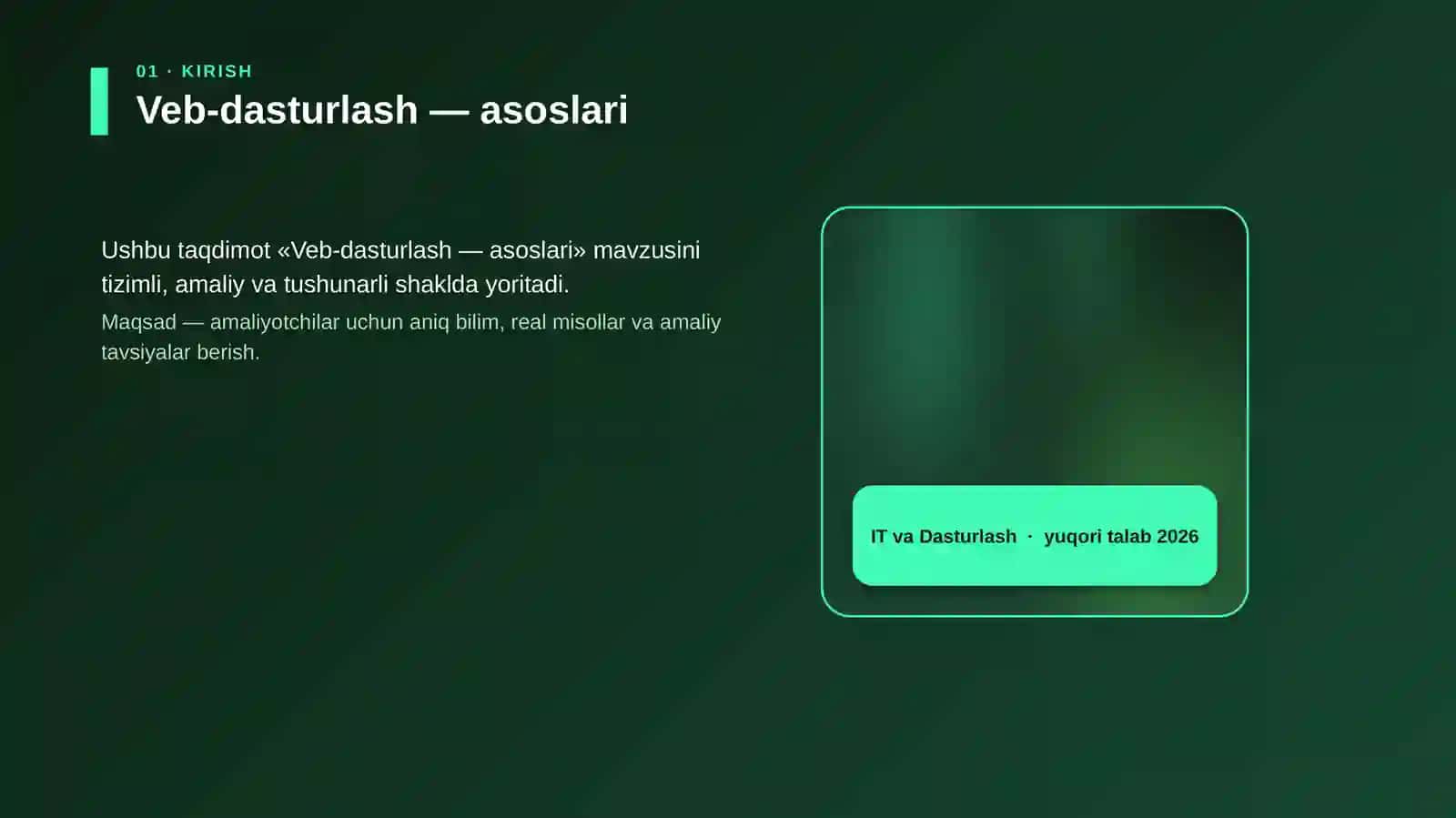 Veb-dasturlash — asoslari 4