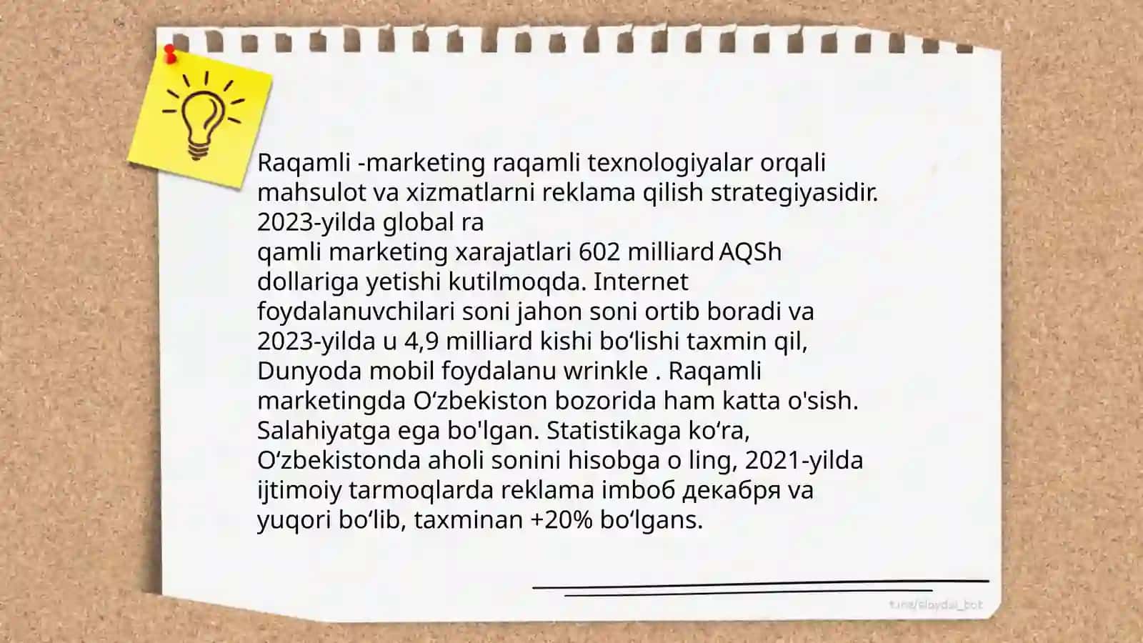 Marketing turlarining tasnifi 4