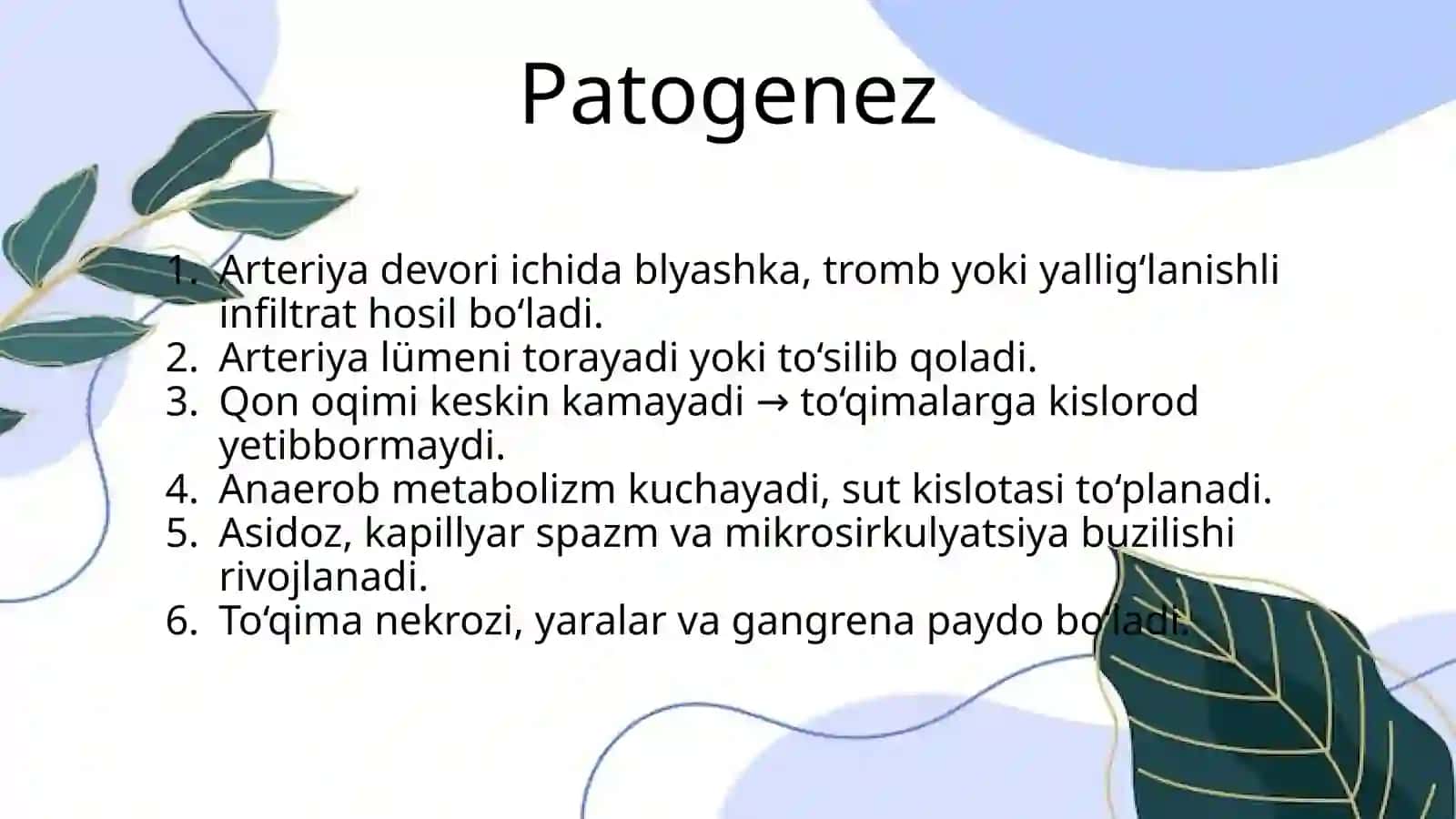 Yuqori a’zolar kritik ishemiyasi 4