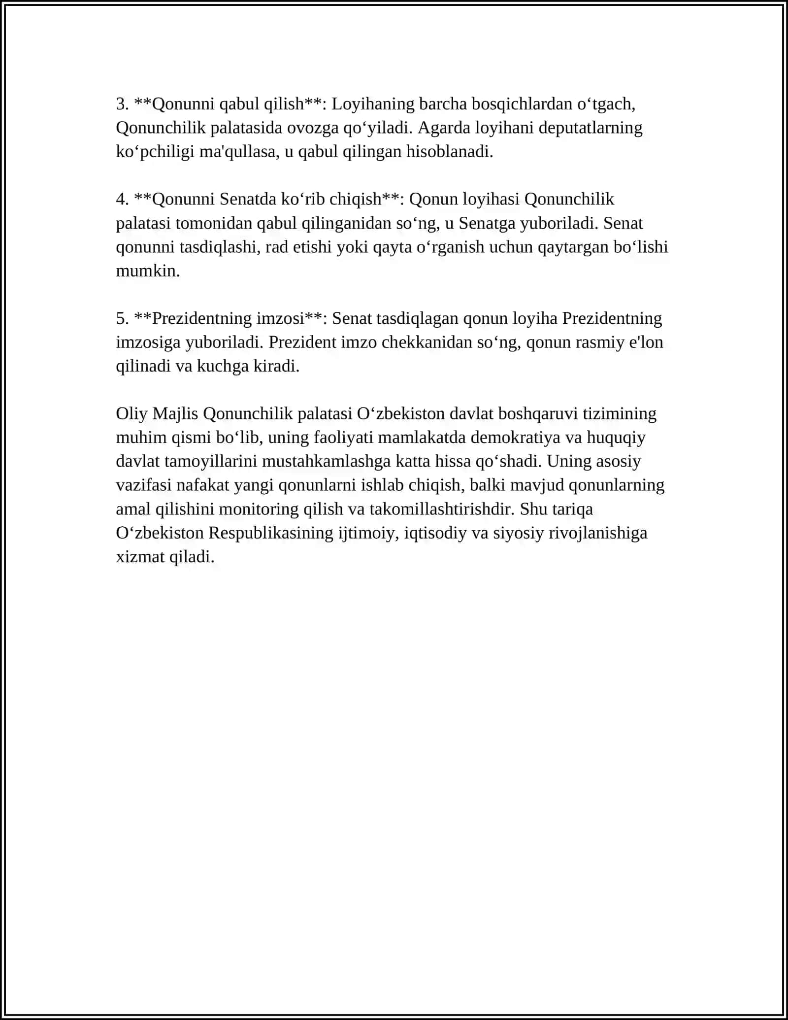 O'ZBEKISTON OLIY MAJLISI SPEKTORINING VAZIFALARI 4
