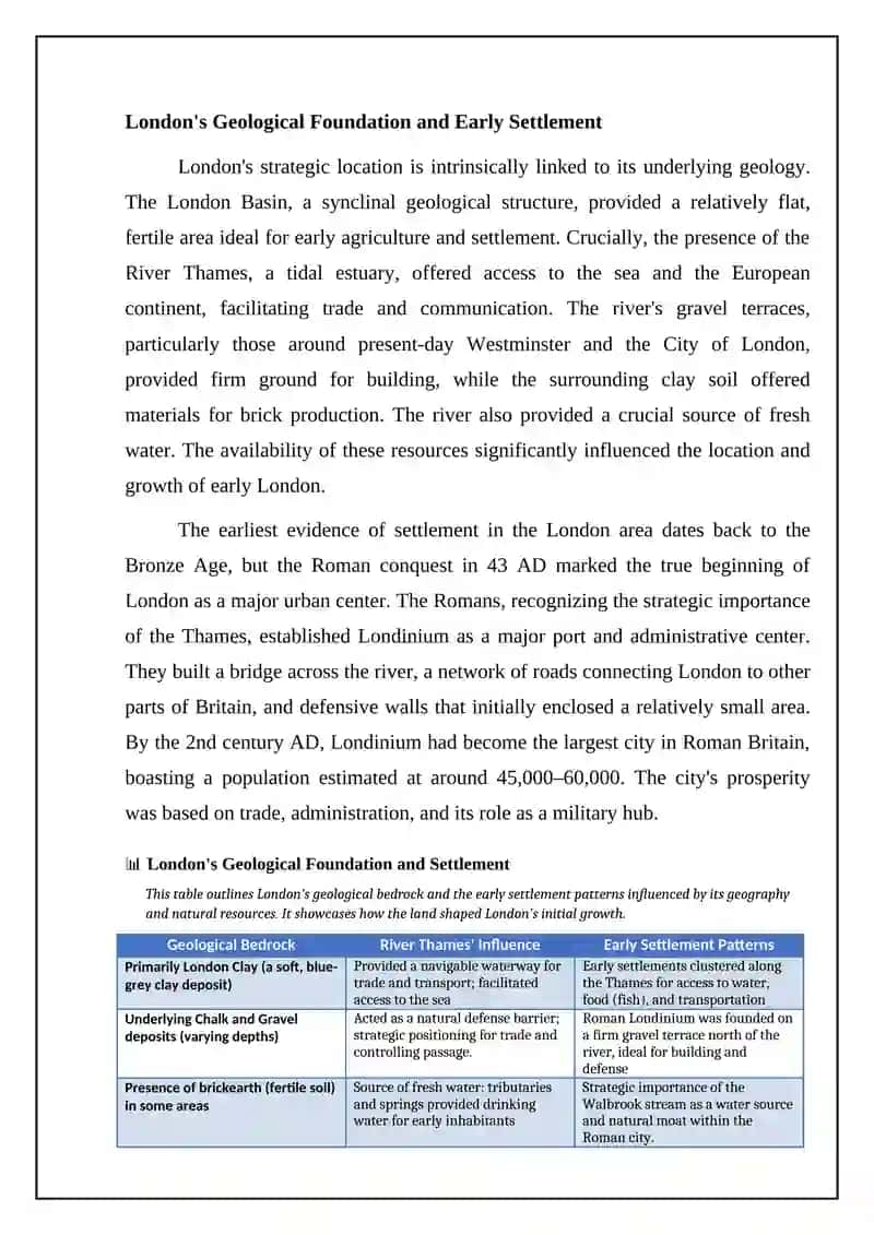London: A Historical and Geographical Overview 4