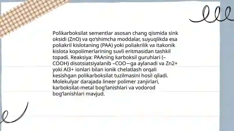 Polikarboksilat sementlar 4