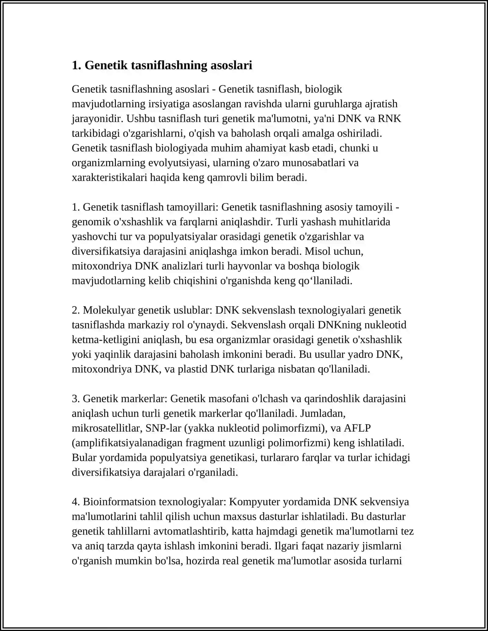 TILLARNING GENETIK VA MORFOLOGIK TASNIFI 4