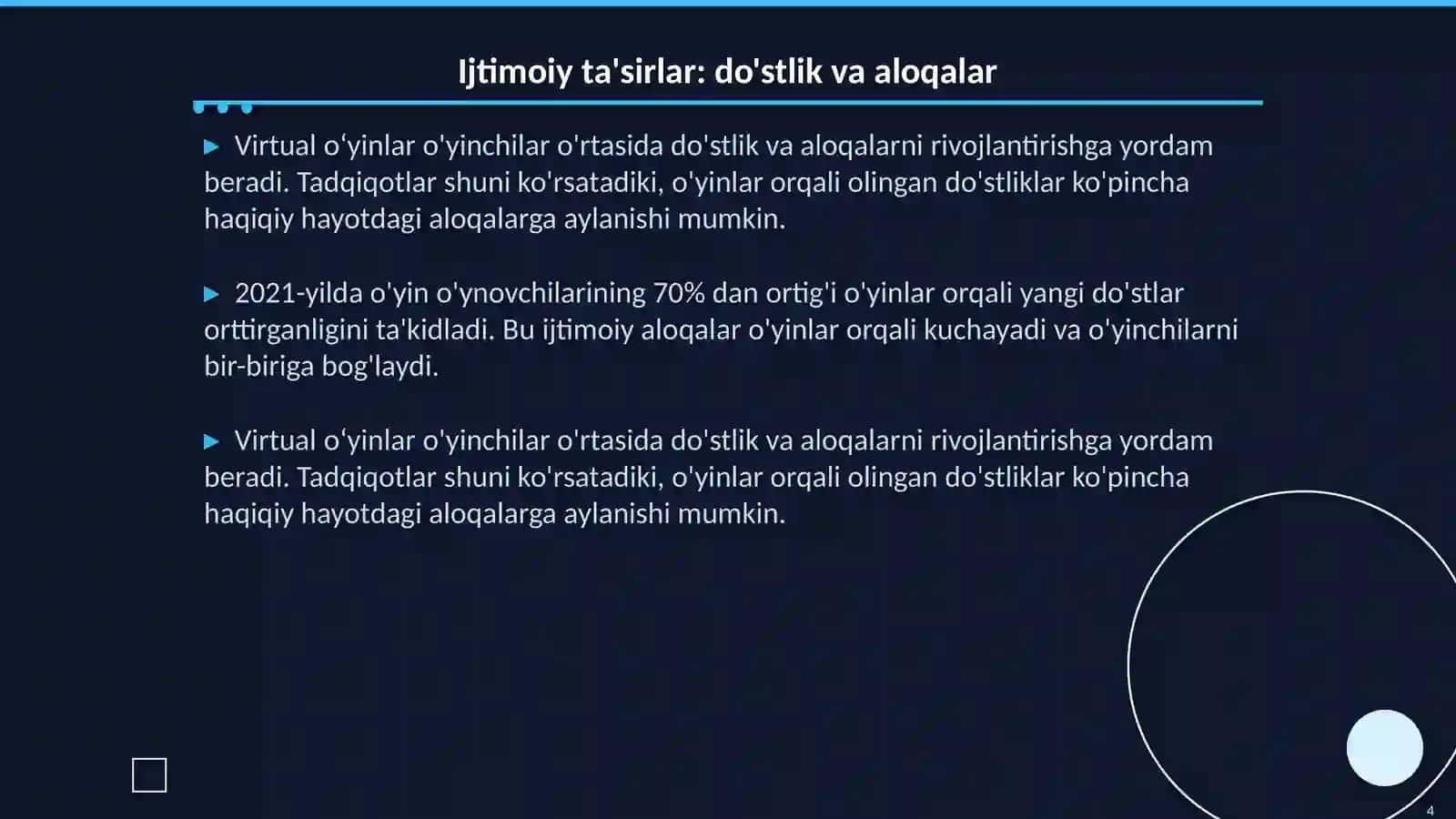 Virtual oʻyinlar asoratlari 4