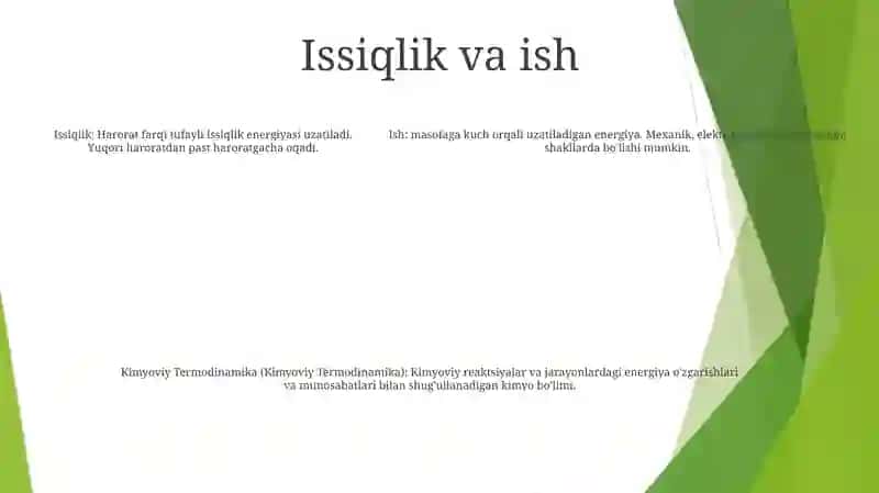 Kimyoviy Termodinamika 4
