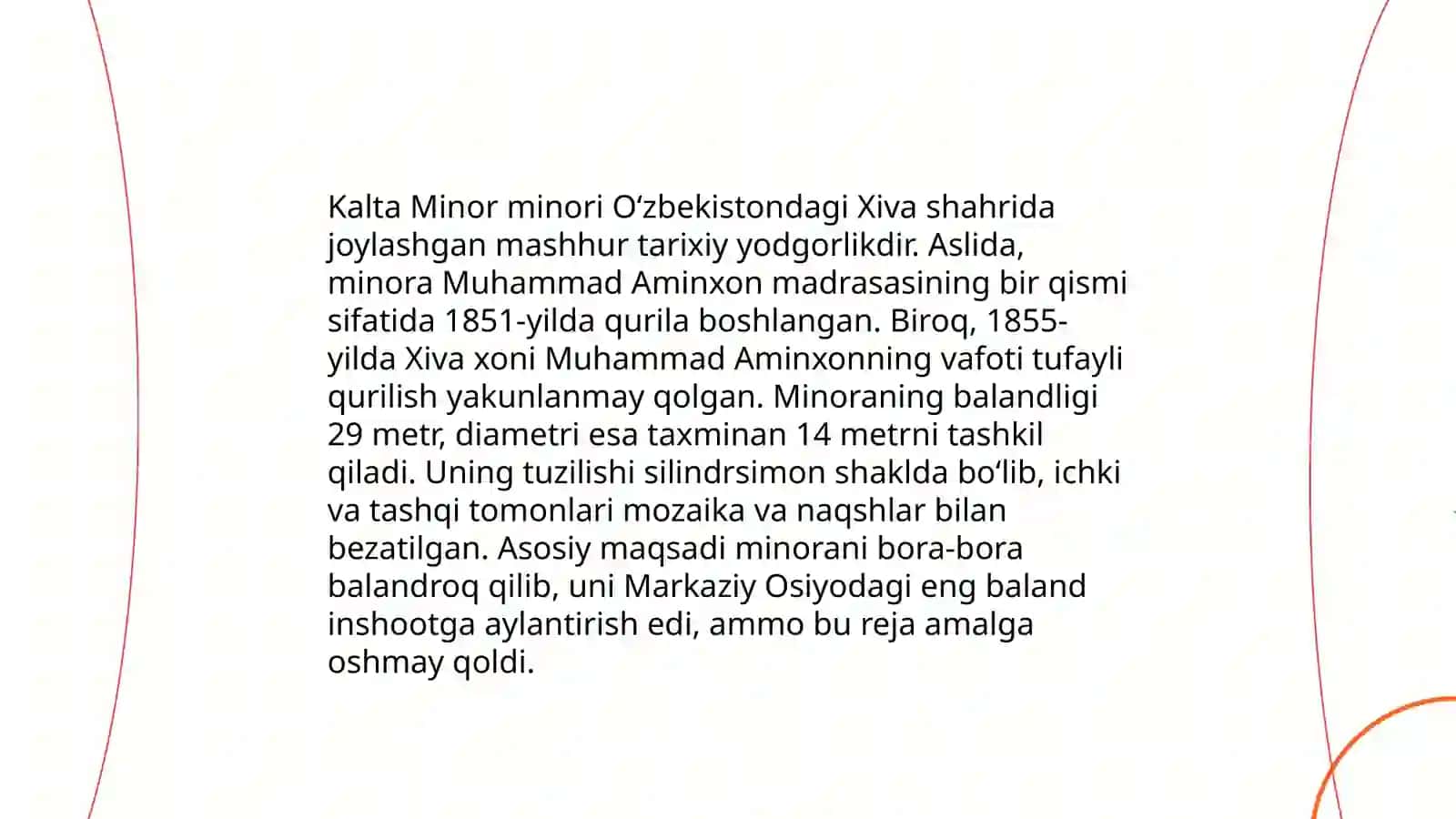 Xiva shahri me'moriy obidalari rasmlari va tarixi 4