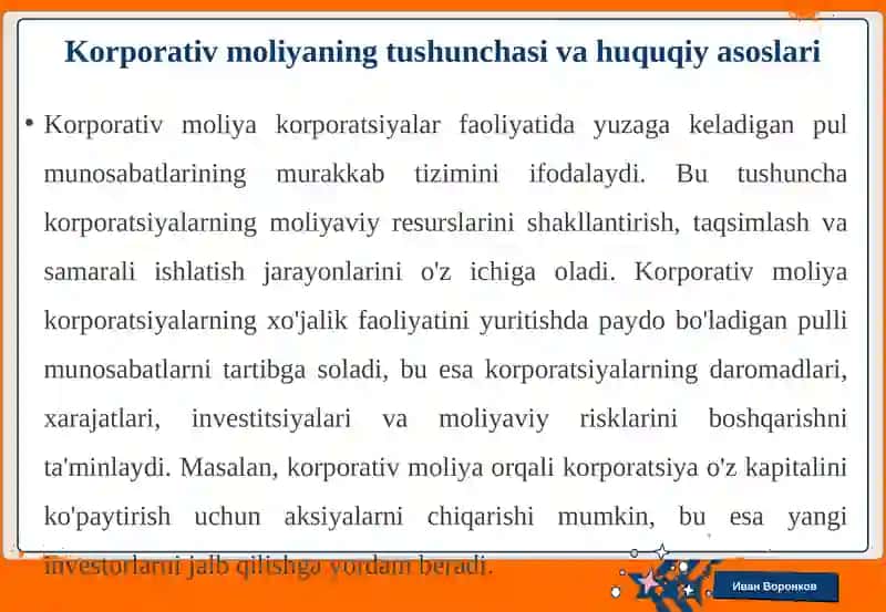 Korporativ moliylari 4
