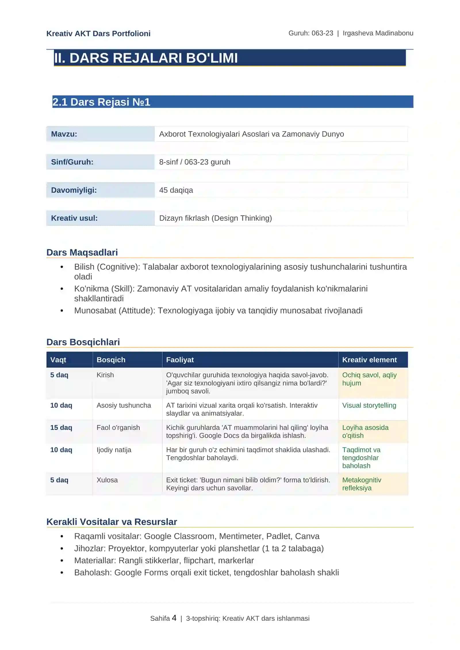 Kreativ AKT Dars Portfolioni 4