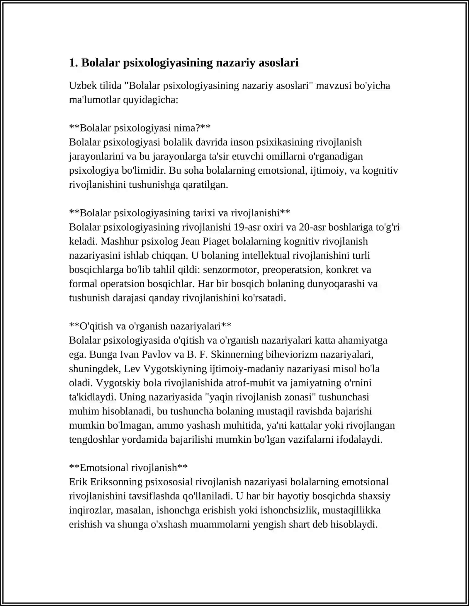 TURLI YOSHDAGI BOLALARNING PSIXOLOGIK RIVOJLANISH QONUNIYATLARINI OʻRGANISH 4