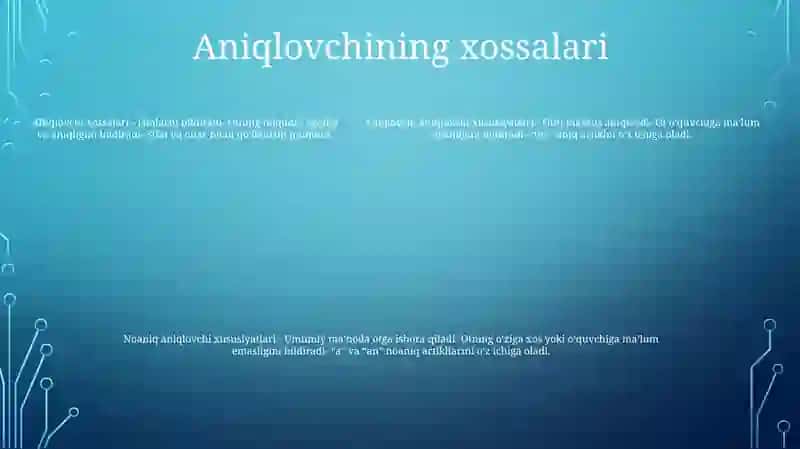 Arab Tilida Aniqlovchi Hamda Moslashgan Aniqlovchi 4