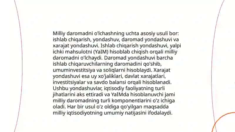 Milliy daromad statistikasi 4