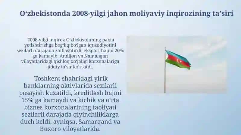 O'zbekiston Iqtisodiyotining Tiklanishi va Kelajak Rejalari 4
